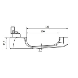 Case - IH C90 CA4045 Išorinių durų užraktas kairėje/dešinėje
