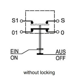 Case - IH CS58 11245640PN Stūmimo jungiklis, jungtis apatinė, apvali, žalia