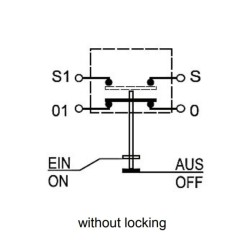 Case - IH CS63 11245400PN Stūmimo jungiklis, pakėlimas ir nuleidimas, apvalus, geltonas