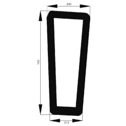 Case - IH CS68 134571604N Apatinis priekinis stiklas