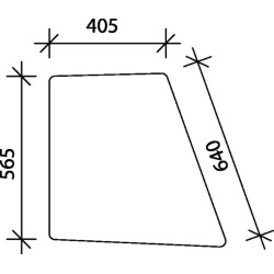 Case - IH CS75 D7102 Durų stiklo viršus