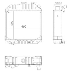 Case - IH CS75 133153216N radiatorius