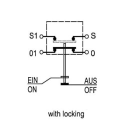 Case - IH CS80 11145330PN Stūmimo jungiklis, apatinė jungtis, apvali, žalia