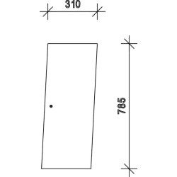 Case - IH 633 D7405 Durų stiklas viršutinis priekis