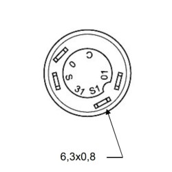 Case - IH CS86 11245400PN Stūmimo jungiklis, pakėlimas ir nuleidimas, apvalus, geltonas