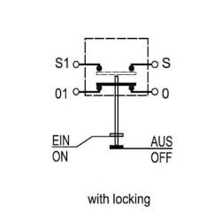 Case - IH CS90 11145340PN Stūmimo jungiklis, GTV, apvalus, raudonas