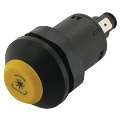 Case - IH CS94 11245600PN Stūmimo jungiklis, GTV, apvalus, geltonas