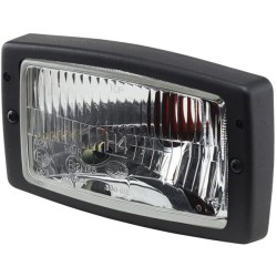 Case - IH CS94 1AD996018641 Halogeninis priekinis žibintas, stačiakampis, 12/24V, skaidrus, užsukamas, 182x88x102mm, Hella