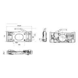 Case - IH CS94 05720020A02 Adapterio plokštė 325 mm