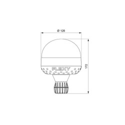 Švyturys LED, 17W, 12-24V, gintaro spalvos, lankstus stulpo tvirtinimas, Ø 146x128mm, E-VENUS by Sacex 2143L75E08
