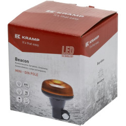 Švyturys LED, žemo profilio, 15W, 12-24V, gintaro spalvos, DIN stulpas, Ø 86mm x97mm LA20093