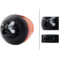 Besisukantis švyturys halogeninis, apvalus, 24 V, gintaras, stulpas, Ø 135 mm x 222 mm, Rotaflex by Hella 2RL006846011