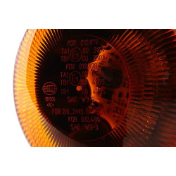 Besisukantis švyturėlis LED, apvalus, 12/24V, geltona/gintarinė, užsukamas, 165x183mm, 8 LED", Hella 2RL010979011