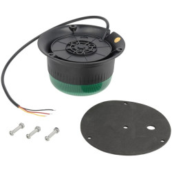 Švyturys LED, žemo profilio, 15W, 12-24V, žalias, užsukamas, Ø 86mm x67mm LA20094G