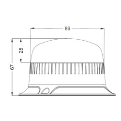 Švyturys LED, žemo profilio, 15W, 12-24V, žalias, užsukamas, Ø 86mm x67mm LA20094G