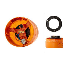 Besisukantis švyturys halogeninis, 24 V, korpusas: geltonas, užsukamas, Ø 147 mm x 190,5 mm, JuniorPlus by Hella 2RL008965011