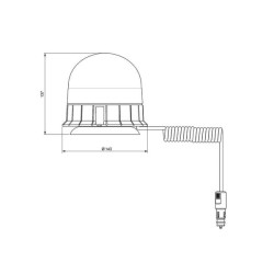 Švyturys LED, 17W, 12-24V, gintarinis, magnetinis, Ø 142x141mm, E-VENUS by Sacex 2143LV5E08