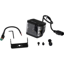 Darbinis šviesos diodas, 70W, 8400 lm, kvadratinis, 12/24V, baltas, 97x77x75mm Deutsch kištukas, Flood, 10 LED LA10613