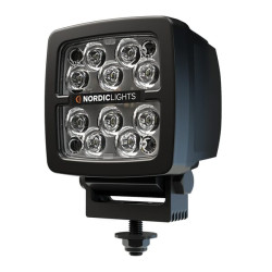 Darbinis šviesos diodas, 42 W, 400 lm, kvadratinis, 12/24 V, mėlynas, užsukamas, Deutsch 2 kontaktų, taškinis, 10 LED, Scorpius 