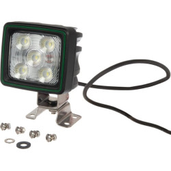 Darbinis šviesos diodas, 60 W, 5600 lm, kvadratinis, baltas, 111x82,5x99 mm, 3 m laidas, platus potvynis, 20 LED, Kramp LA104103