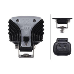 Darbinis šviesos diodas, 22W, 1300lm, stačiakampis, 12/24V, skaidrus/baltas, 112x62x129mm Deutsch kištukas, 6 šviesos diodai, He