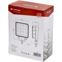 Darbinis šviesos diodas, 25W, 3040lm, kvadratinis, 10/30V, 108x48x108mm, taškinis spindulys, 16 šviesos diodų, Kramp LA10024
