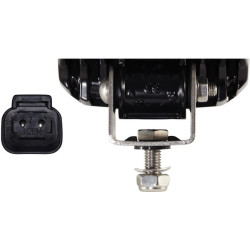 Darbinis šviesos diodas, 2000lm, kvadratinis, 12/24V, skaidrus, 100x85mm Deutsch kištukas, 9 šviesos diodai, Hella 1GA995506031