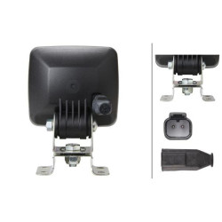 Darbinis šviestuvas Halogenas, kvadratinis, 12/24V, baltas, 112x97x126,5 mm Deutsch kištukas, Ultrabeam by Hella 1GA007506491