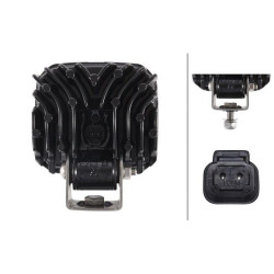 Darbinis šviesos diodas, 4000 lm, stačiakampis, 12/24V, baltas, 115x85,5x132,5 mm Deutsch kištukas, 8 šviesos diodai, Hella 1GA9