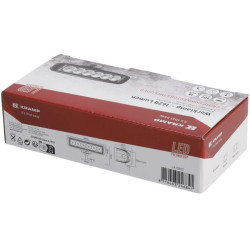 Darbinis šviestuvas LED, 18W, 1620lm, stačiakampis, baltas, 160x60x70mm, taškinis, Kramp (dėžutė 8 vnt) LA10902BOX