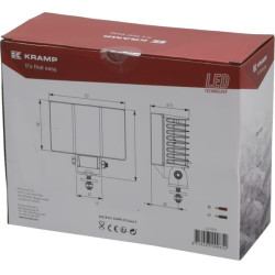 Darbinis šviesos diodas, 60 W, 5700 lm, stačiakampis, 9-36 V, 137x90x67,5 mm, platus potvynis, Kramp LA10521