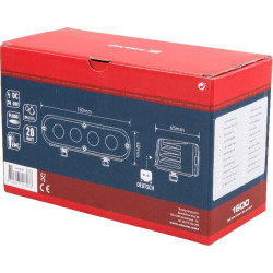 Darbinis šviesos diodas, 20W, 2000lm, stačiakampis, 10-30V, baltas, 150x65x Deutsch kištukas, Flood, 4 LED, Kramp LA10087