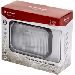 Darbinis šviesos diodas, 30 W, 4200 lm, stačiakampis, 10-30 V, baltas, Flood, Deutsch + ITT kištukas, 30 LED, Kramp LA10556
