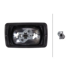 Darbinis žibintas halogeninis, 55/70W, stačiakampis, 12/24V, baltas, 155x45x94mm, Hella 1GA996082001