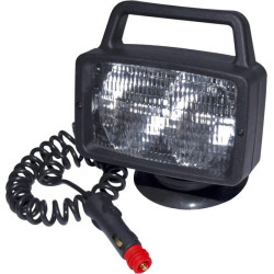 Darbinis šviestuvas Halogeninis, stačiakampis, 12/24V, skaidrus, magnetinis, 160x90x185mm, Ajba 1400150060