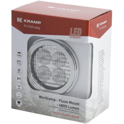 Darbinis šviesos diodas, 40W, 4800lm, apvalus, Flood, Kramp LA10428