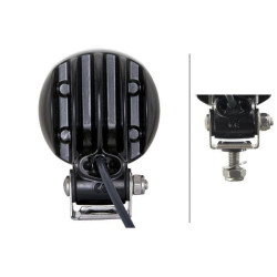 Darbinis šviesos diodas, 800 lm, apvalus, 12/24 V, skaidrus, užsukamas, Ø 83 mm, 4 šviesos diodai, Hella 1G0996276451