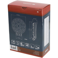 Darbinis šviesos diodas, 36 W, 2850 lm, apvalus, 10/30 V, Ø 113,9 mm, potvynis, 18 LED, Kramp LA10046