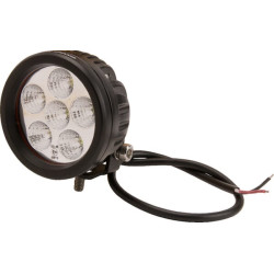 Darbinis šviesos diodas, 18 W, 1440 lm, apvalus, 10/30 V, Ø 89 mm, potvynis, 6 LED, Kramp LA10081