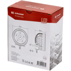 Darbinis šviesos diodas, 18 W, 1440 lm, apvalus, 10/30 V, Ø 89 mm, potvynis, 6 LED, Kramp LA10081