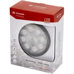 Darbinis šviesos diodas, 24 W, 1920 lm, apvalus, 10/30 V, Ø 110 mm, potvynis, 8 LED, Kramp LA10025