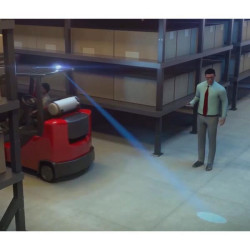 Apsauginė lemputė LED, mėlyna, 10W, 250lm, ovali, 10-80V, taškinė, 2 šviesos diodai, Kramp LA10601