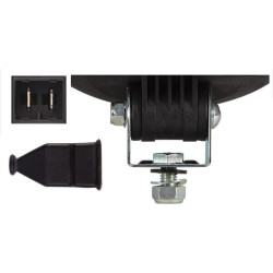 Darbinis žibintas halogeninis, 55W, ovalus, 12V, skaidrus/baltas, užsukamas, 160x78x128mm AMP kištukas, Hella 1GA996161291