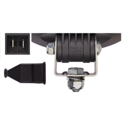 Darbinis žibintas halogeninis, 55W, 1150lm, ovalus, 12V, skaidrus, užsukamas, 160x78x128mm AMP kištukas, Hella 1GA996161281