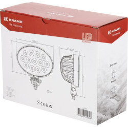 Darbinis šviesos diodas, 39W, 3510lm, ovalus, 10/30V, 144x69,4x98mm, užliejamas, 13 LED, Kramp LA10039