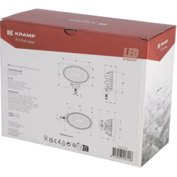 Darbinis šviesos diodas, 56W, 5320lm, ovalus, 10/30V, 160x129x68mm, Deutsch kištukas, taškas, 8 LED LA10558SP