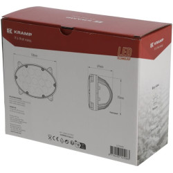 Darbinis šviesos diodas, 39W, 3500lm, ovalus, 10/30V, 138x93x69mm, platus potvynis, 13 LED, Kramp LA10600