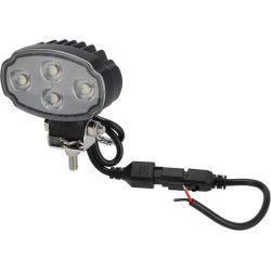 Darbinis šviestuvas LED, 20W, 3000lm, ovalus, baltas, 100x54x93mm, Deutsch 2-pin, potvynis, Kramp (dėžutė po 10 vnt) LA10906BOX