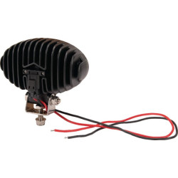 Darbinis šviesos diodas, 24W, 1920lm, ovalus, 10-30V, baltas, 130x53x78mm Deutsch kištukas, Flood, 8 LED, Kramp LA10085