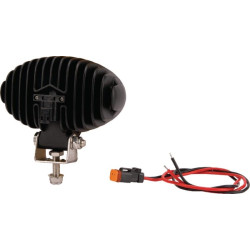 Darbinis šviesos diodas, 24W, 1920lm, ovalus, 10-30V, baltas, 130x53x78mm Deutsch kištukas, Flood, 8 LED, Kramp LA10085